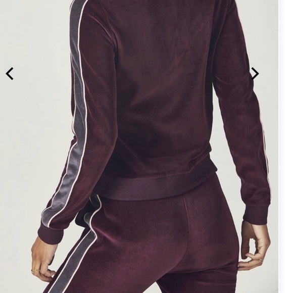 Fabletics Purple Velour Track Jacket Size M EUC - Picture 2 of 9